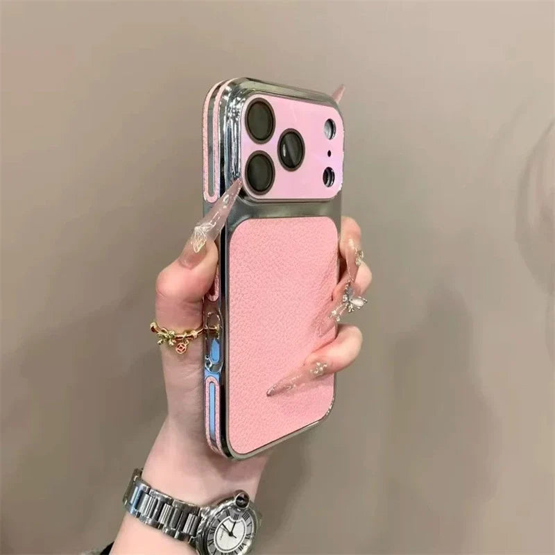 🔥Limited Sale🔥 Litchi Texture Electroplated Phone Case for iPhone 16 / iPhone 17