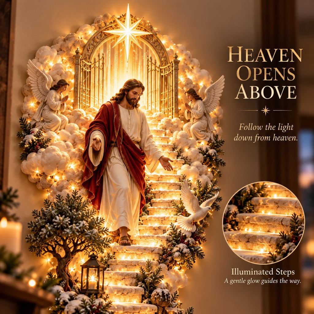 🔥Last 3 Days 49% OFF🎄✝️Jesus Heaven Light Christmas Wall Decor Holiday Keepsake