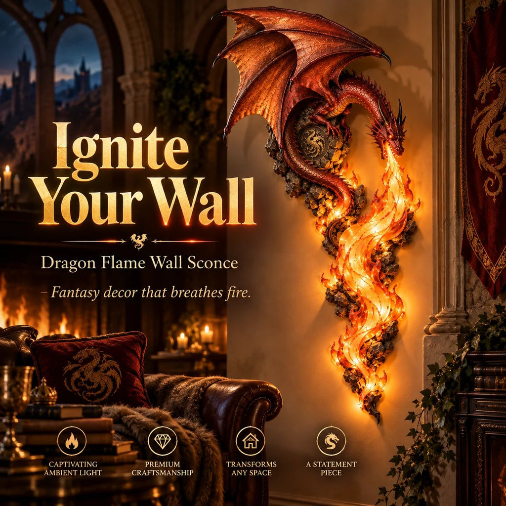 🐉 Dragonfire Guardian Wall Lamp – A Legendary Flame Awakens on Your Wall 🔥
