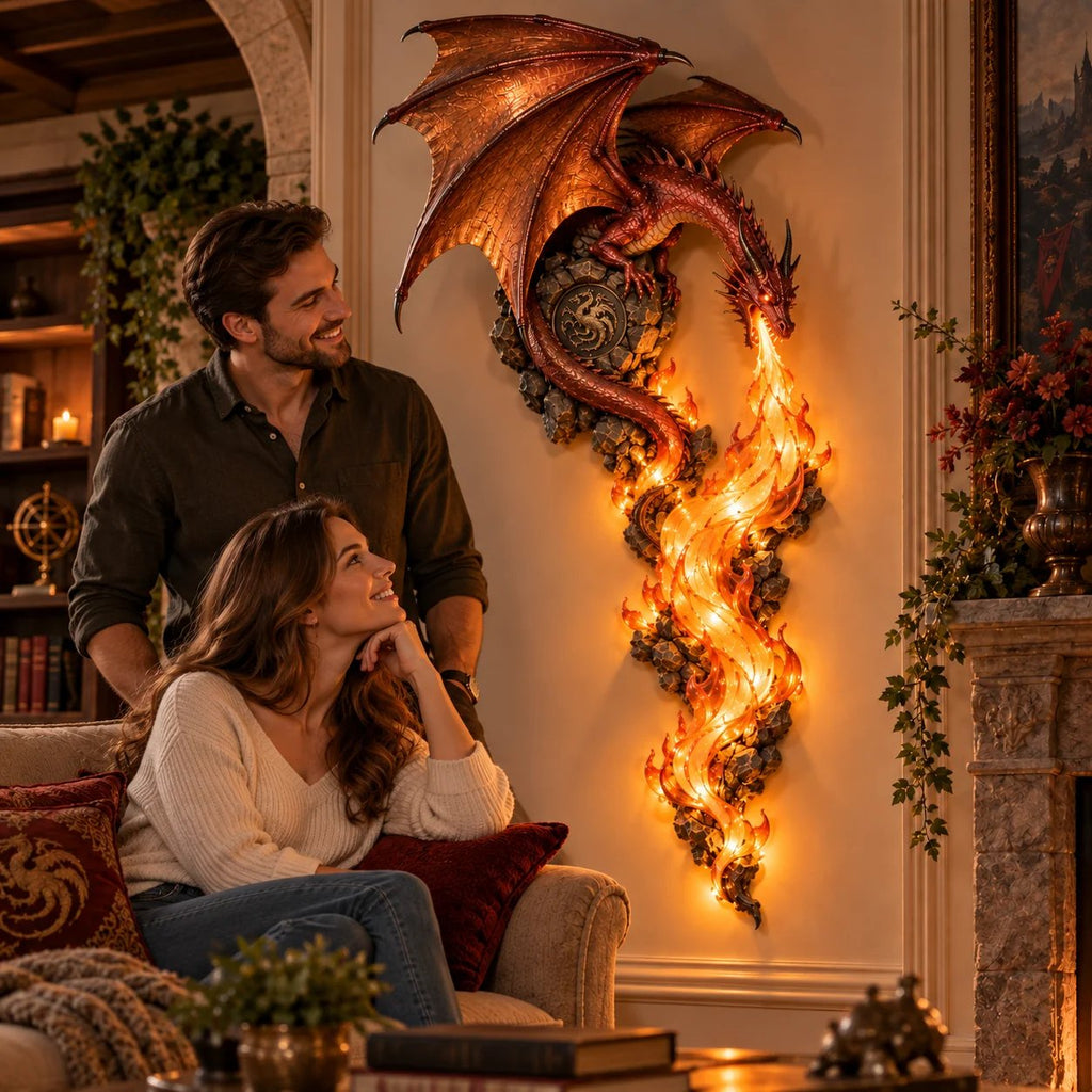 🐉 Dragonfire Guardian Wall Lamp – A Legendary Flame Awakens on Your Wall 🔥
