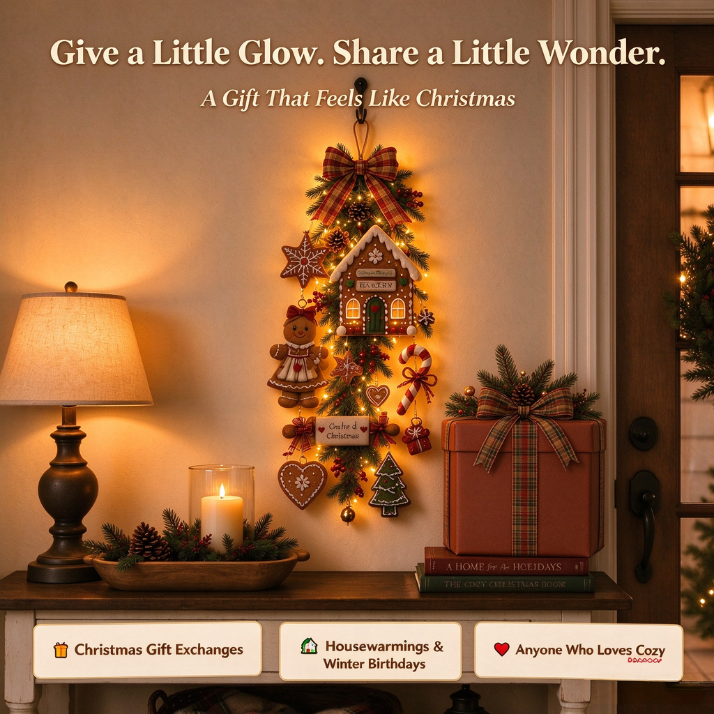✨🍪Warm Glow Gingerbread Bakery Christmas Swag|Special offer—we welcome your purchase.