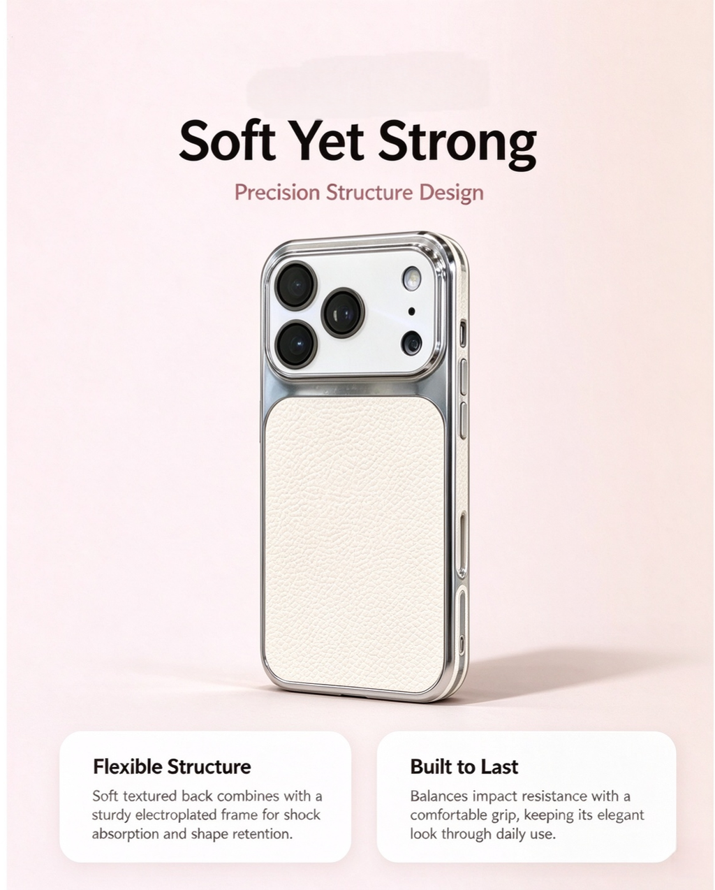 🔥Limited Sale🔥 Litchi Texture Electroplated Phone Case for iPhone 16 / iPhone 17