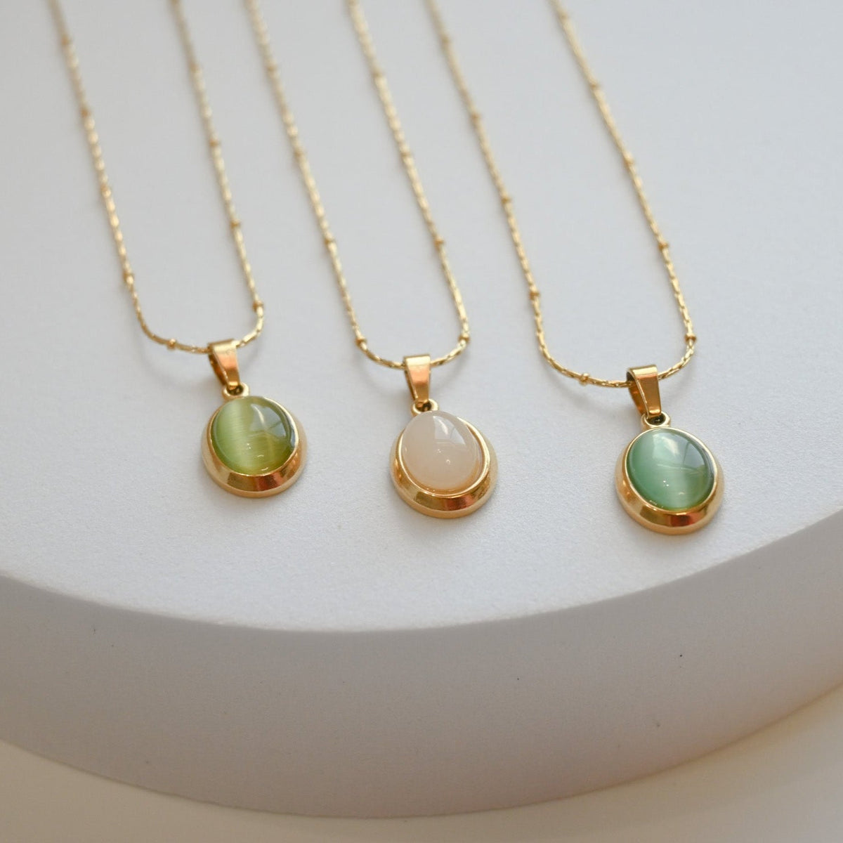 Oval Gemstone Necklace 💧✅