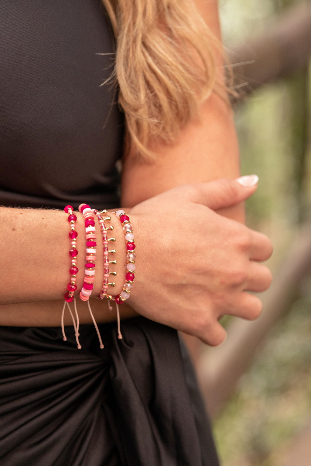 Pink Murano Bliss Bracelet Set (4 pcs)