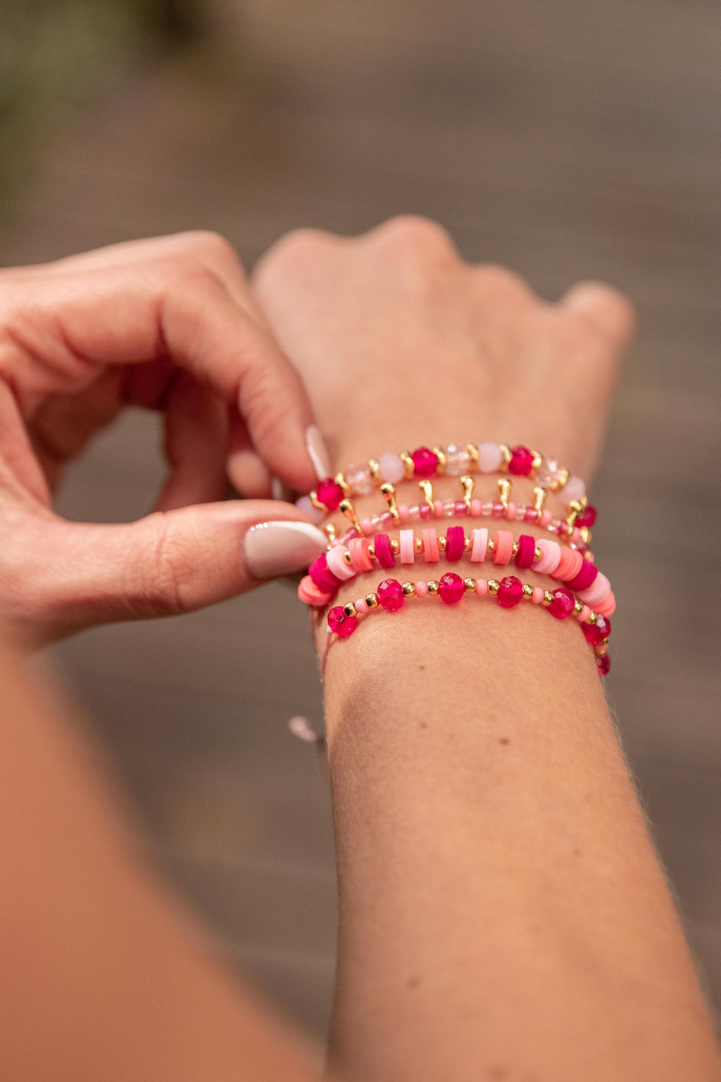 Pink Murano Bliss Bracelet Set (4 pcs)
