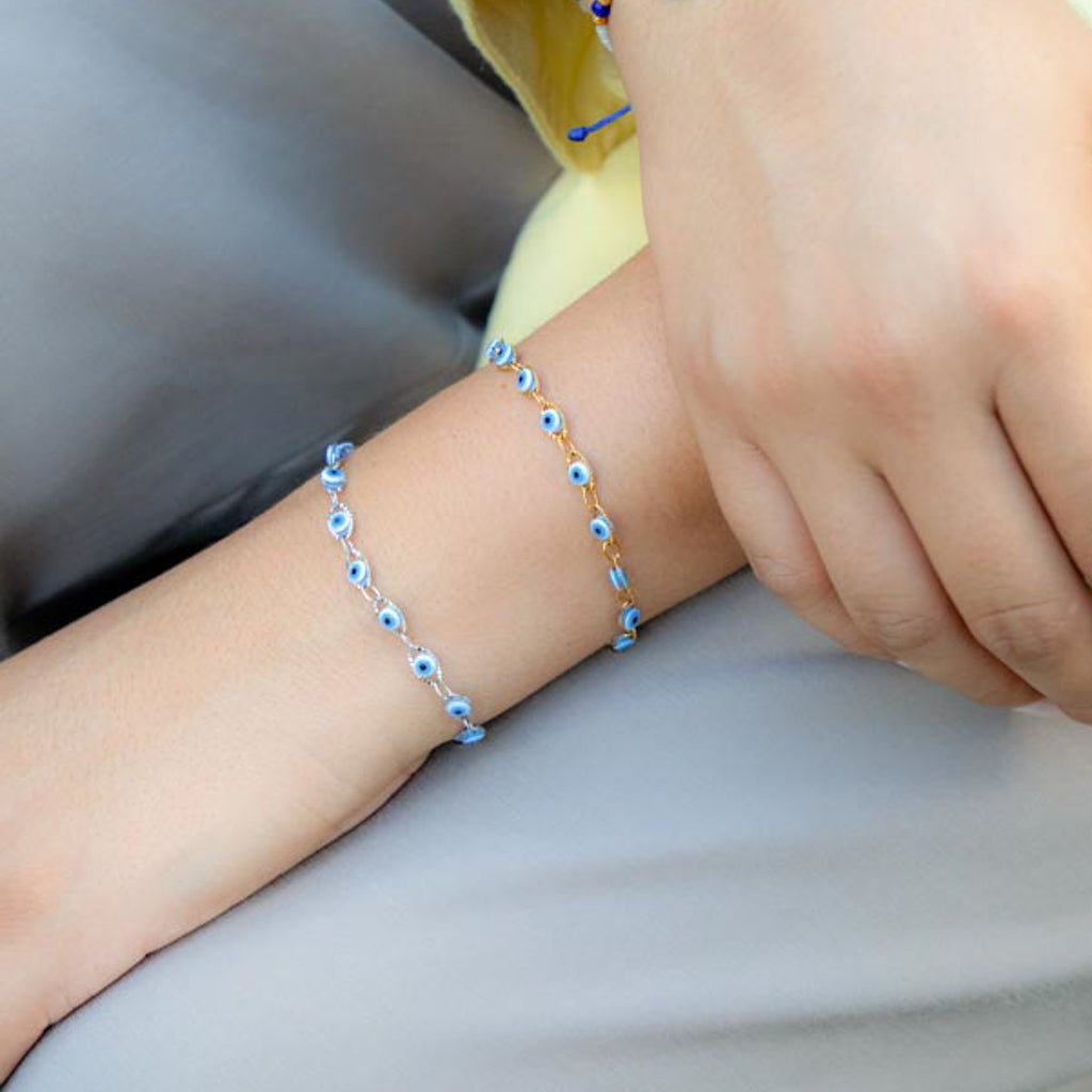 Nazar Halo Silver Bracelet💧✅