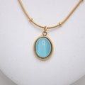 Oval Gemstone Necklace 💧✅