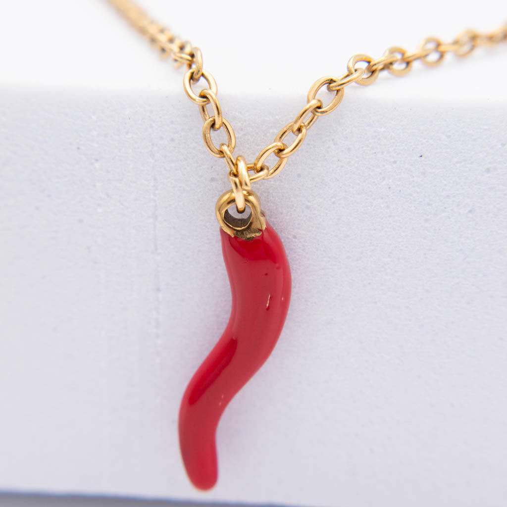 Rosso Corno Necklace 💧✅