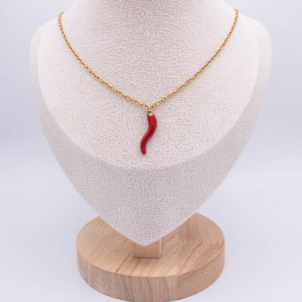 Rosso Corno Necklace 💧✅