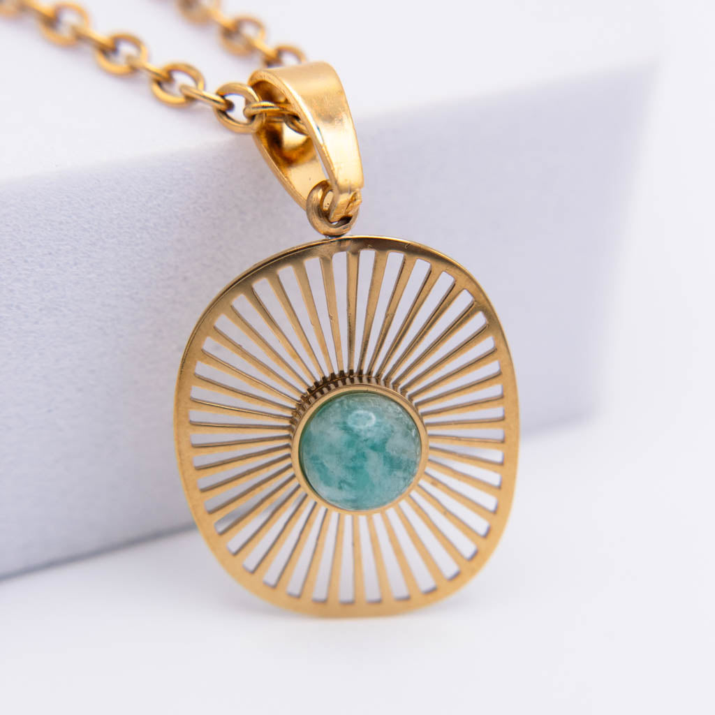 Turquoise Sun Necklace💧✅