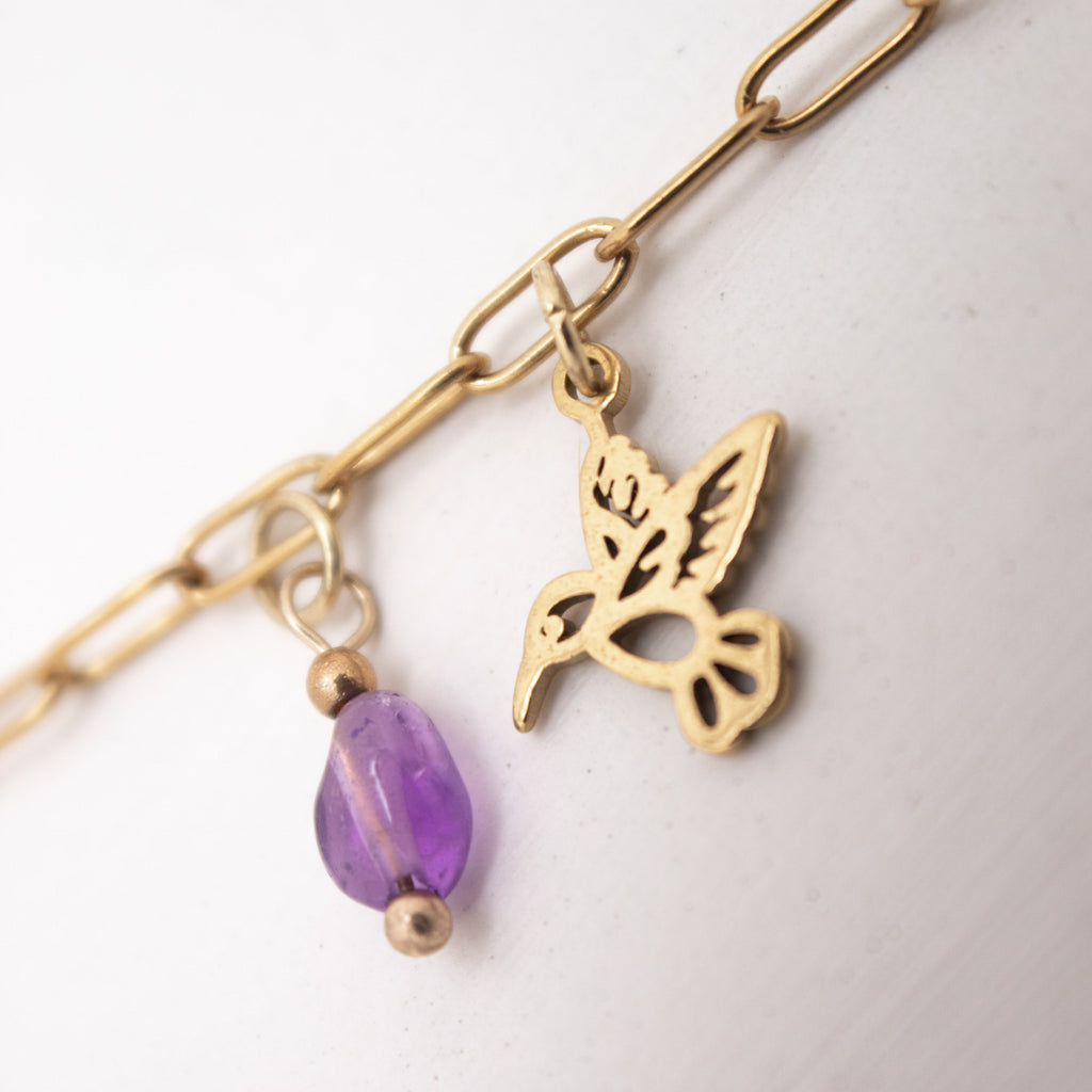 Amethyst Glow Anklet💧✅