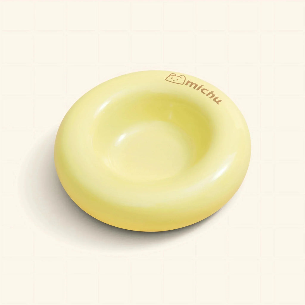 Bagel Ceramic Cat Bowl – Anti-Whisker Cat Food Bowl - Dore