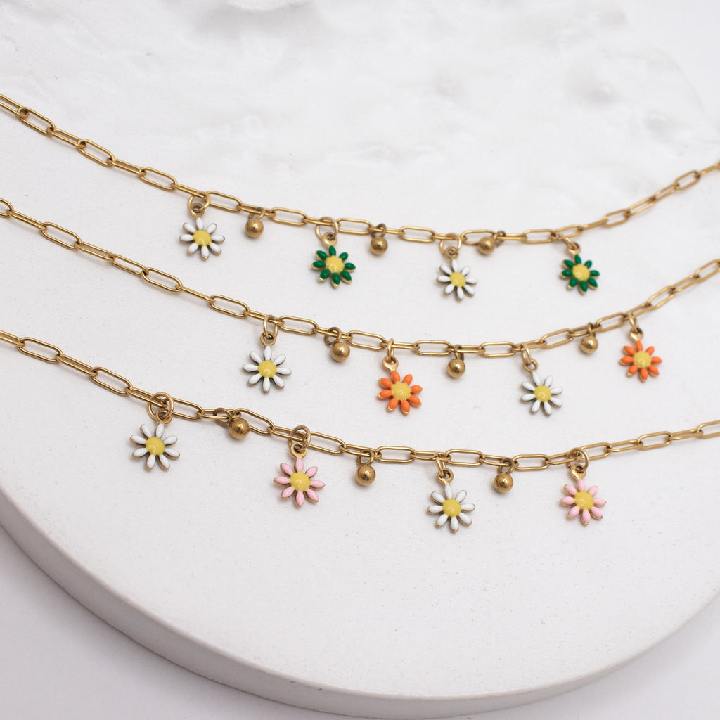 Sunset Daisy Anklet💧✅