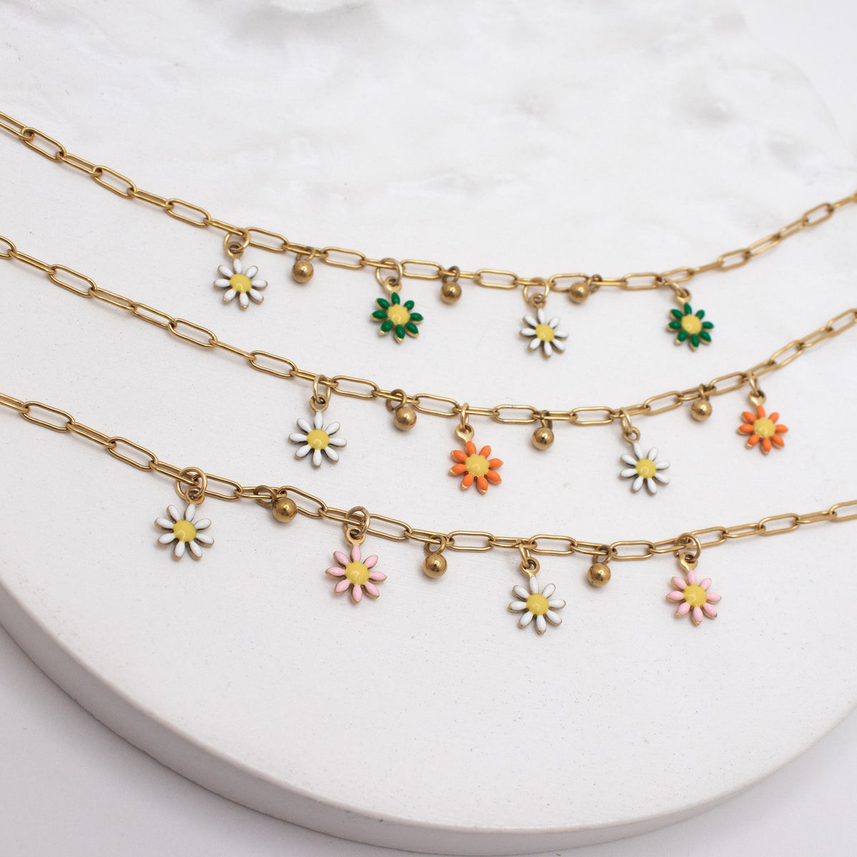 Sunset Daisy Anklet💧✅