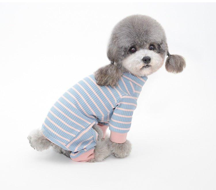 Night in Dog PJs in Pastel Blue & Pink