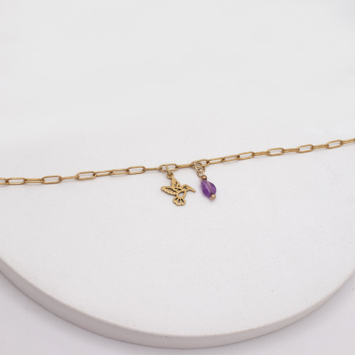 Amethyst Glow Anklet💧✅