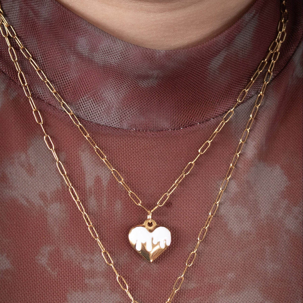 Milky Heart Necklace