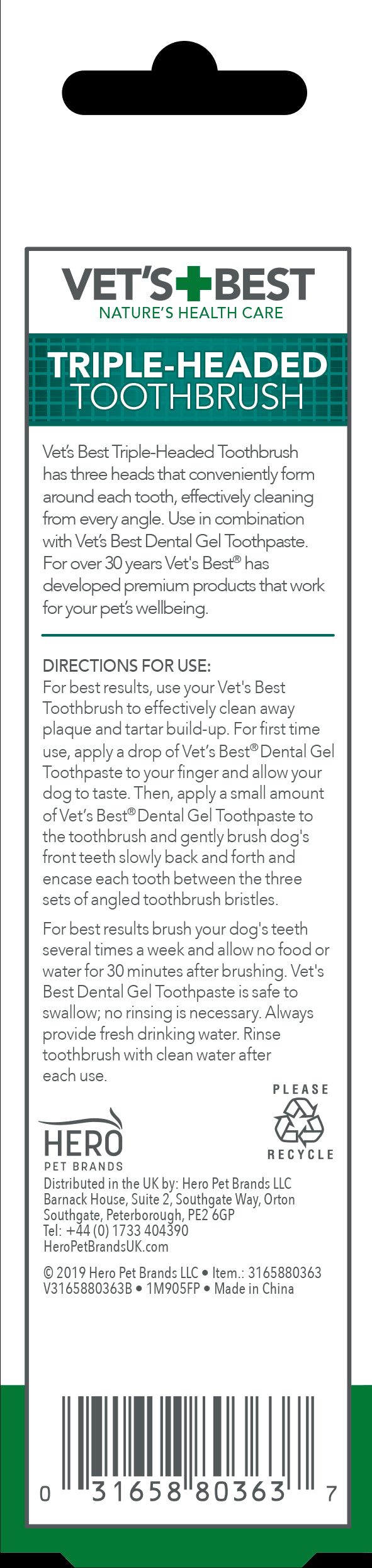 Vet’s Best – Advanced 3-Head Toothbrush