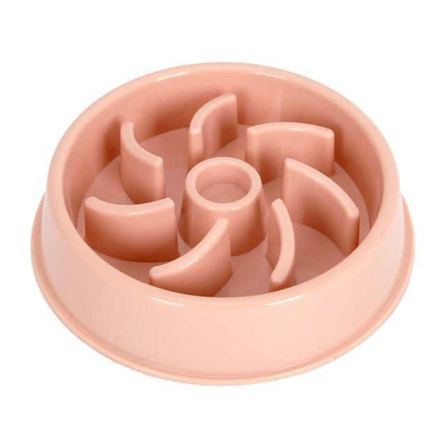 Slow Training Pet Feeder in Pastel Pink