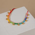 Multicolor Gold Drop Anklet