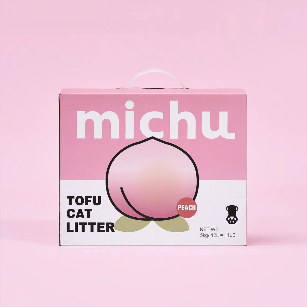 Tofu Cat Litter Gen3 - Natural Clumping Tofu-Based Formula - Value Box 5 kg - Peach